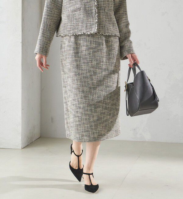 SHIPS for women「〈セレモニー対応可〉スラブ ツイード タイト スカート（セットアップ対応）」|タイト|