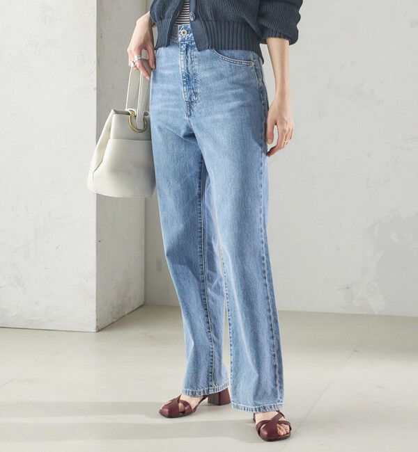 SHIPS for women「〈洗濯機可能〉ストレート フィット デニム パンツ」|デニム|