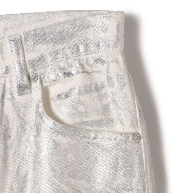 SHIPS for women「〈洗濯機可能〉箔プリント ストレート フィット デニムパンツ 24SS ◇」|デニム|