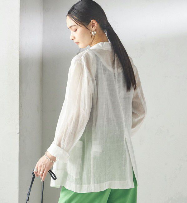 SHIPS for women「〈手洗い可能〉ラミー シアー ジャケット」|テーラードジャケット|