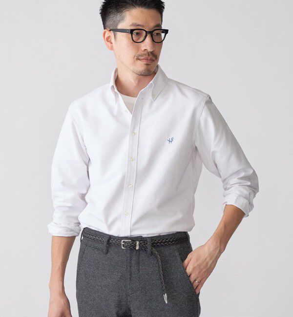 SHIPS「【WEB限定】SHIPS: 防シワ・吸水速乾 Drymix(R) ワンポイントロゴボタンダウンシャツ」|シャツ・ブラウス|