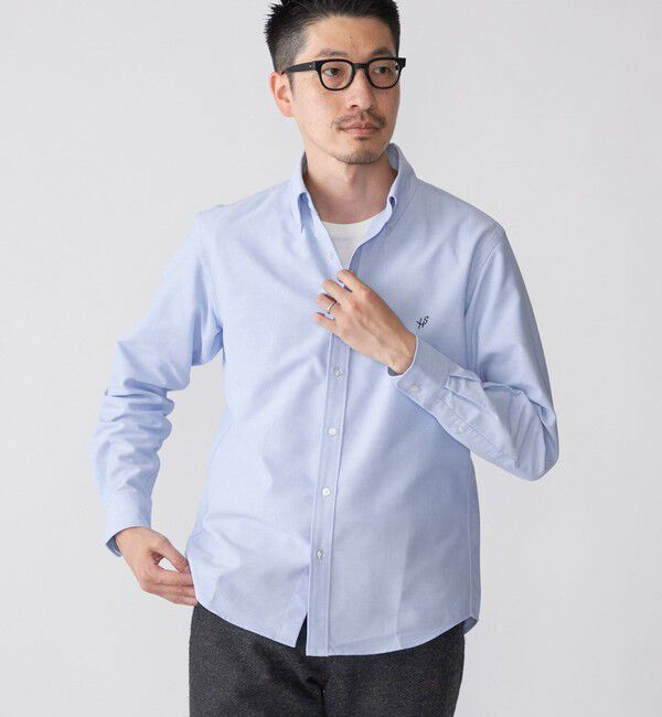 SHIPS「【WEB限定】SHIPS: 防シワ・吸水速乾 Drymix(R) ワンポイントロゴボタンダウンシャツ」|シャツ・ブラウス|