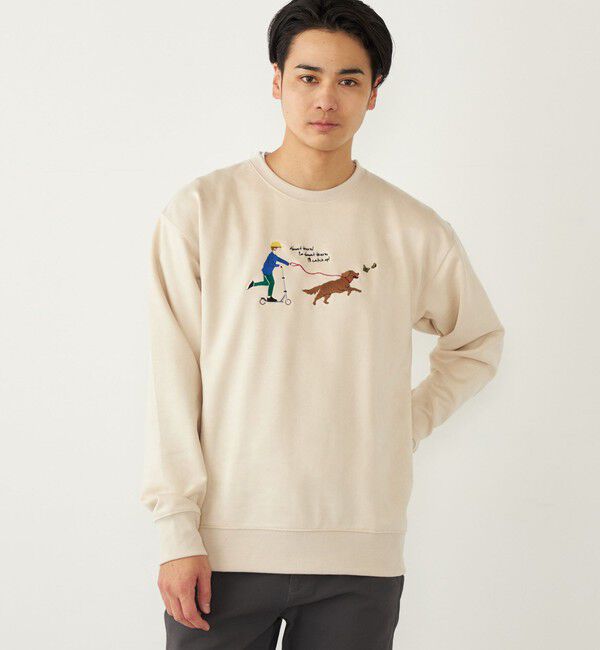 SHIPS Colors 「SHIPS Colors:フェイクスエード (ポリエステル) エンブロイダリー スウェット」|スウェット・ジャージ|