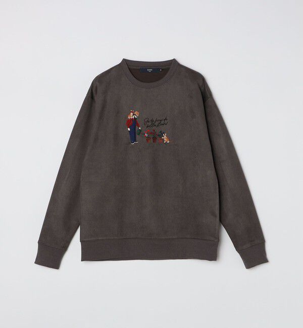 SHIPS Colors 「SHIPS Colors:フェイクスエード (ポリエステル) エンブロイダリー スウェット」|スウェット・ジャージ|