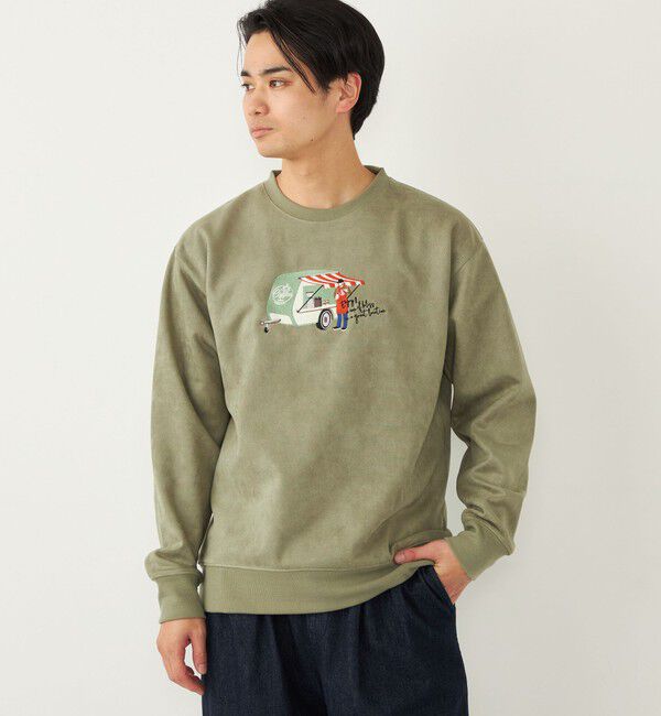 SHIPS Colors 「SHIPS Colors:フェイクスエード (ポリエステル) エンブロイダリー スウェット」|スウェット・ジャージ|