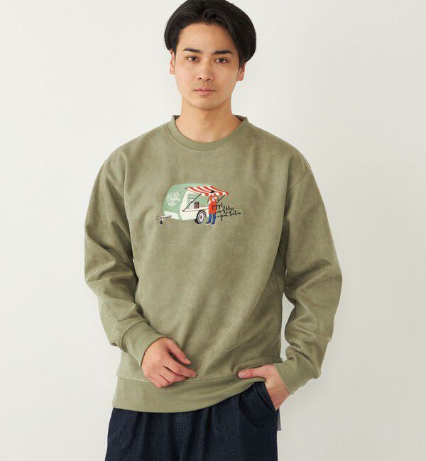 SHIPS Colors 「SHIPS Colors:フェイクスエード (ポリエステル) エンブロイダリー スウェット」|スウェット・ジャージ|