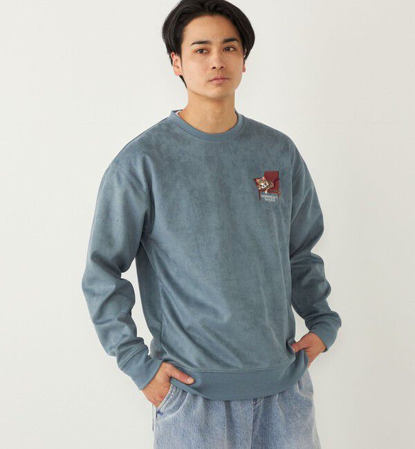 SHIPS Colors 「SHIPS Colors:フェイクスエード (ポリエステル) エンブロイダリー スウェット」|スウェット・ジャージ|ブルー