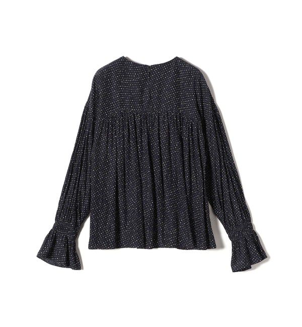 SHIPS for women「〈手洗い可能〉割繊 クルーネック ギャザー ブラウス」|シャツ・ブラウス|