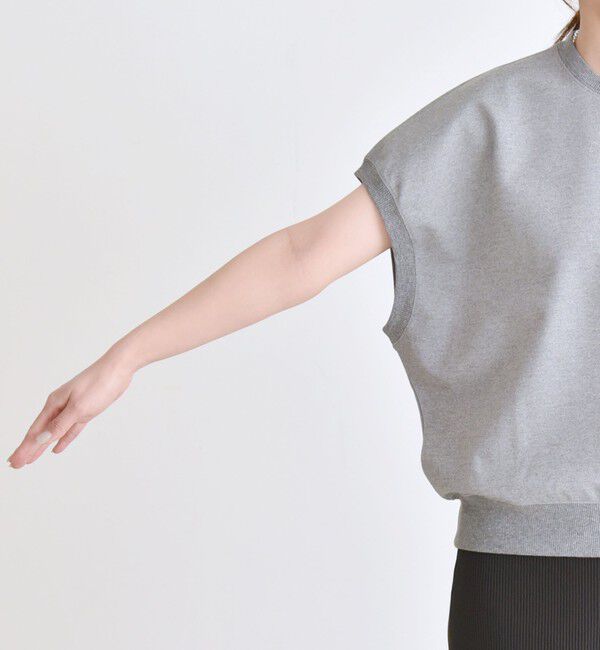 quaranciel「quaranciel:〈洗濯機可能〉ライト ポンチ コンパクト フレンチスリーブ TEE」|Tシャツ・カットソー|