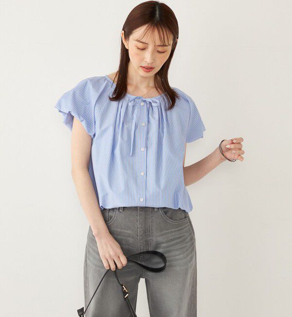 SHIPS Colors 「SHIPS Colors:〈洗濯機可能〉バルーンスリーブ ブラウス」|シャツ・ブラウス|