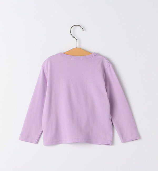 SHIPS KIDS「SHIPS KIDS:80～90cm / フラワー 刺繍 ロゴ 長袖 Tシャツ」|Tシャツ・カットソー|