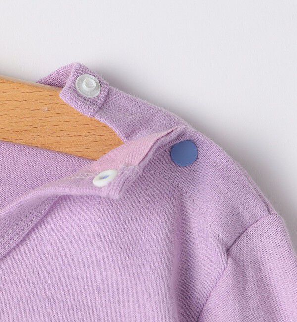 SHIPS KIDS「SHIPS KIDS:80～90cm / フラワー 刺繍 ロゴ 長袖 Tシャツ」|Tシャツ・カットソー|