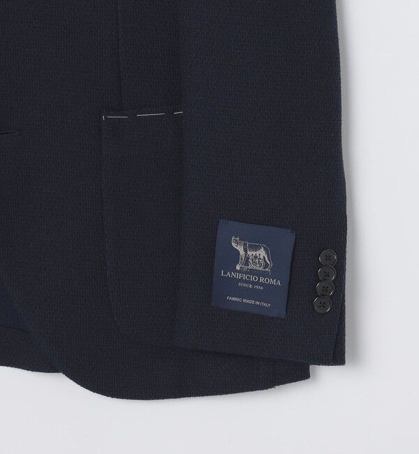 SHIPS「SHIPS: LANIFICIO ROMA ネイビー ソリッド ジャケット」|テーラードジャケット|