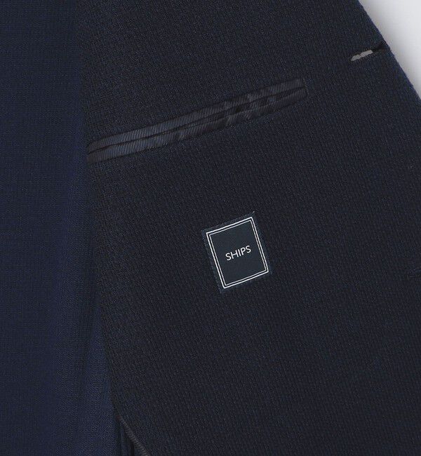 SHIPS「SHIPS: LANIFICIO ROMA ネイビー ソリッド ジャケット」|テーラードジャケット|