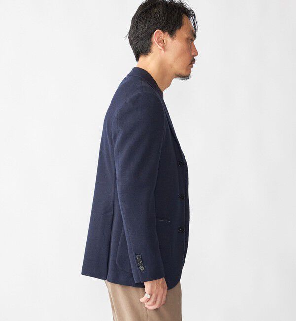 SHIPS「SHIPS: LANIFICIO ROMA ネイビー ソリッド ジャケット」|テーラードジャケット|