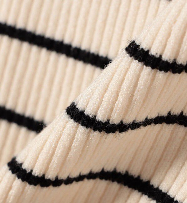 SHIPS Colors 「SHIPS Colors:〈手洗い可能〉ボーダー リブ タートルネック ニット◇」|ニット・セーター|