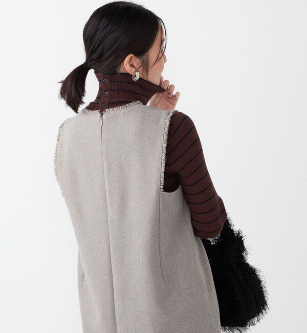 SHIPS Colors 「SHIPS Colors:〈手洗い可能〉ボーダー リブ タートルネック ニット◇」|ニット・セーター|