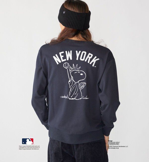 SHIPS「【WEB限定】SHIPS: VINTAGE PEANUTS&times;MLB プリント クルーネック スウェット」|スウェット・ジャージ|