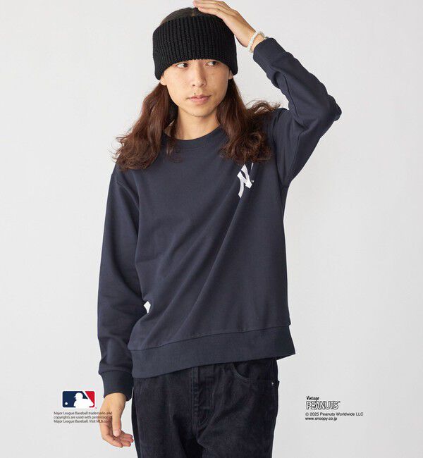 SHIPS「【WEB限定】SHIPS: VINTAGE PEANUTS&times;MLB プリント クルーネック スウェット」|スウェット・ジャージ|