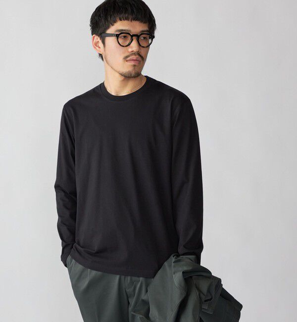 SHIPS「【WEB限定】SHIPS:〈手洗い可能/抗菌/防臭〉シルケット ビズ クルーネック ロングスリーブ」|Tシャツ・カットソー|