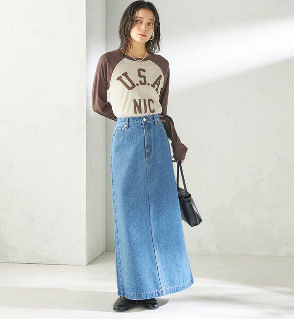 SHIPS for women「NINE CASE:〈手洗い可能〉シアー ラグラン TEE」|Tシャツ・カットソー|