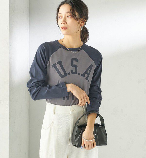 SHIPS for women「NINE CASE:〈手洗い可能〉シアー ラグラン TEE」|Tシャツ・カットソー|