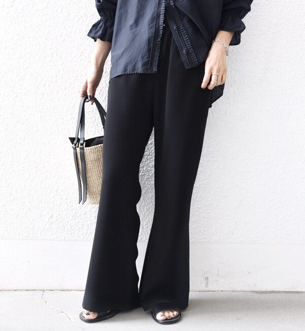 SHIPS for women「堀田茜&times;SHIPS:〈手洗い可能〉ダブルクロス ベルト 付き パンツ」|その他|