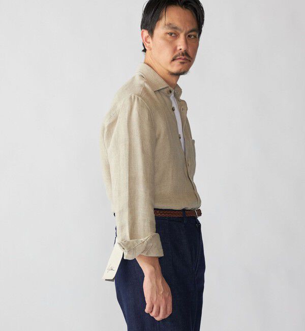 SHIPS「Errico Formicola: GIANNI リネン ヘリンボーン シャツ」|シャツ・ブラウス|