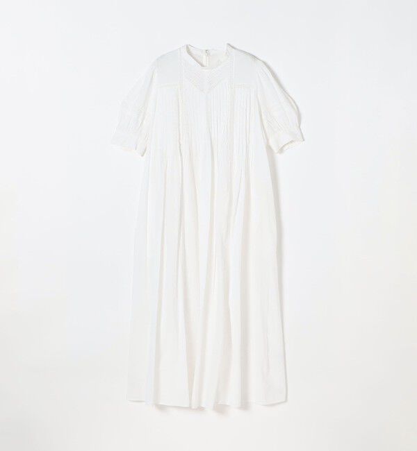 SHIPS any「《予約》SHIPS any:〈洗濯機可能〉キャンブリック レース ピンタック パフスリーブ ワンピース」|ワンピース|