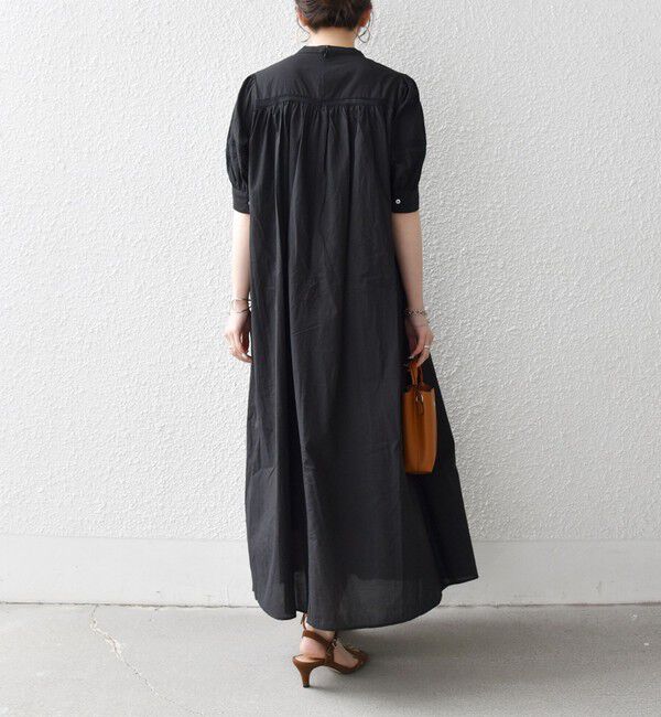 SHIPS any「《予約》SHIPS any:〈洗濯機可能〉キャンブリック レース ピンタック パフスリーブ ワンピース」|ワンピース|