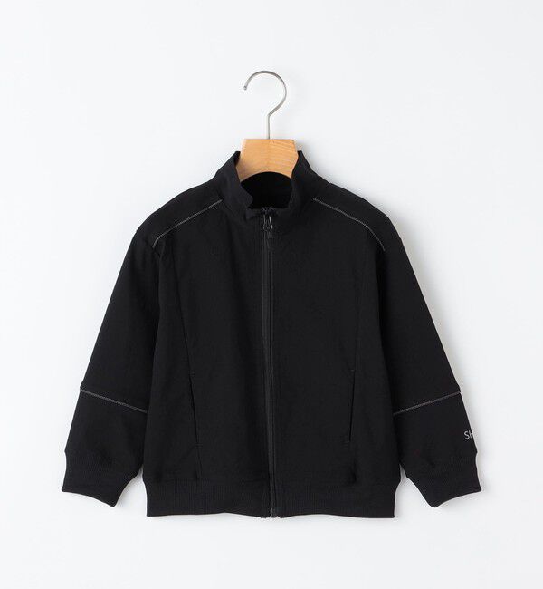 SHIPS KIDS「SHIPS KIDS:110～130cm / ライン スタンド スポーツ ブルゾン」|スウェット・ジャージ|ブラック