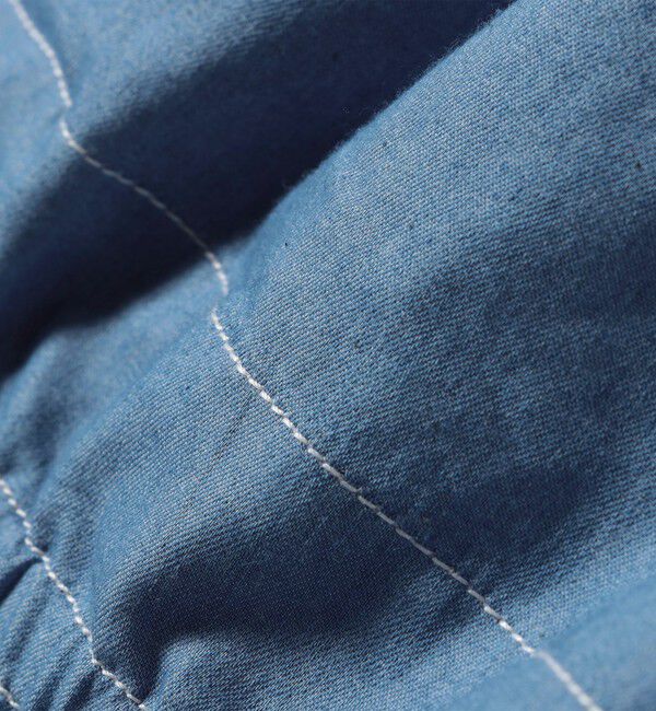 SHIPS any「《予約》SHIPS any:〈洗濯機可能〉シャンブレー デニム フレンチスリーブ ドロスト シャツ」|シャツ・ブラウス|