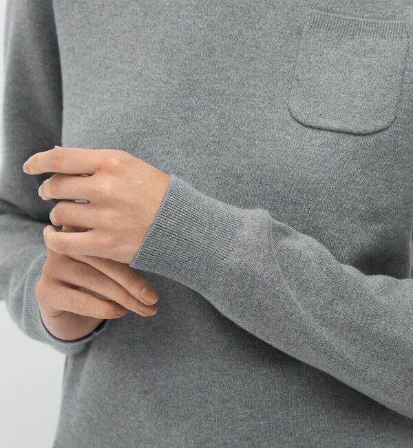 CABaN「コットンカシミヤ ポケットプルオーバー」|ニット・セーター|