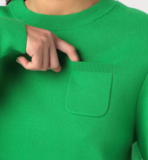 CABaN「コットンカシミヤ ポケットプルオーバー」|ニット・セーター|