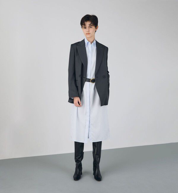 DES PRES「ドビークロス ウィングカラーシャツワンピース」|ワンピース|