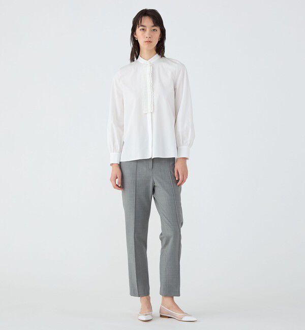 TOMORROWLAND collection「100/2コンパクトブロード ランダムタックブラウス」|シャツ・ブラウス|