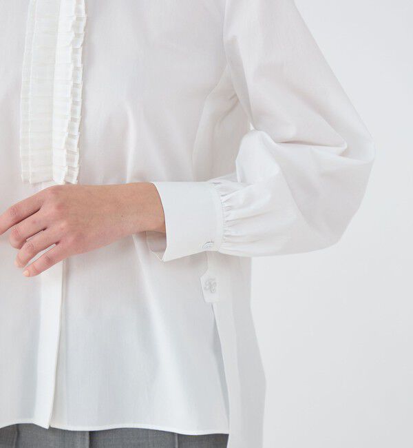TOMORROWLAND collection「100/2コンパクトブロード ランダムタックブラウス」|シャツ・ブラウス|