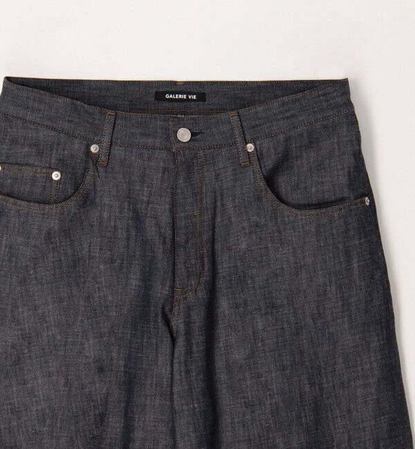 GALERIE VIE「ステイブルーデニム セミワイドパンツ」|デニム|