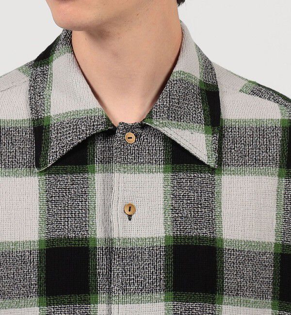 TOMORROWLAND MENS「インドコットン バスケットウィーブ ハーフスリーブシャツ」|シャツ・ブラウス|