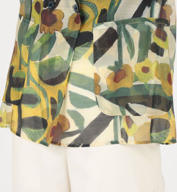 TOMORROWLAND collection「サンフラワープリント シースルージャケット」|テーラードジャケット|