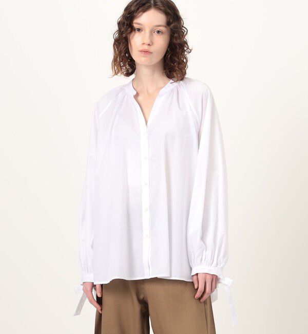 TOMORROWLAND BUYING WEAR「BOURRIENNE FLIRT コットン ギャザーブラウス」|シャツ・ブラウス|