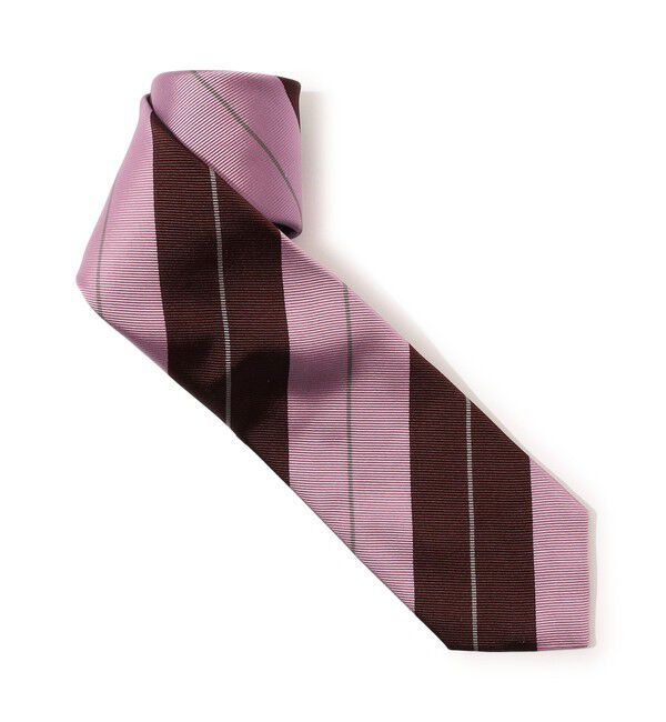 TOMORROWLAND GOODS「TOMORROWLAND シルクジャガード レジメンタルストライプネクタイ」|ネクタイ・蝶ネクタイ|46 ピンク系