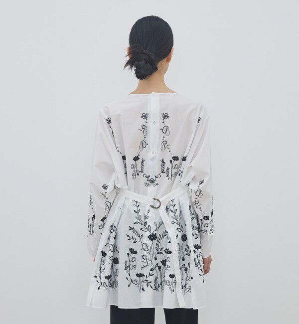 DES PRES「ボタニカルシークエンス ボリュームベルテッドチュニックブラウス」|シャツ・ブラウス|