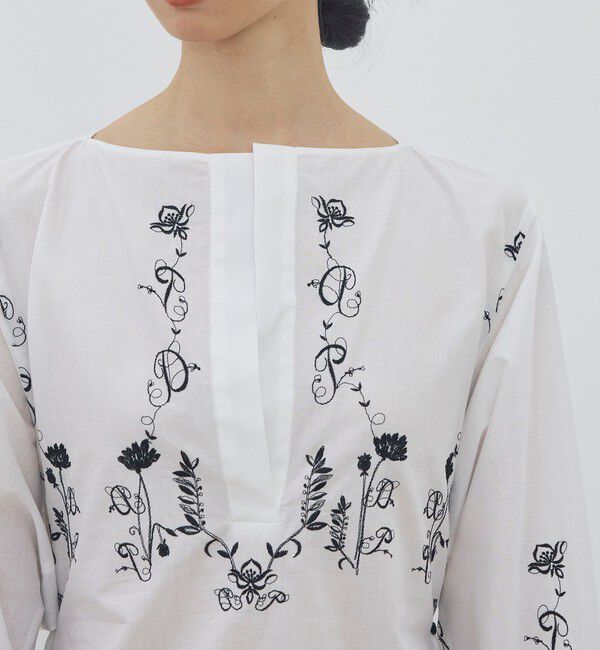 DES PRES「ボタニカルシークエンス ボリュームベルテッドチュニックブラウス」|シャツ・ブラウス|
