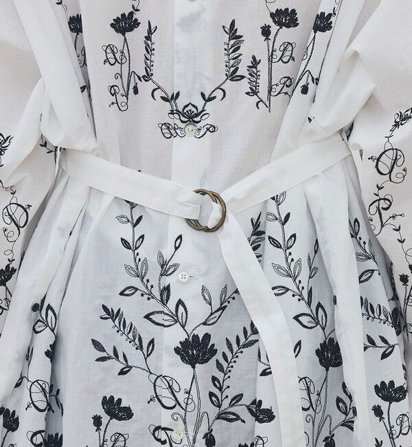 DES PRES「ボタニカルシークエンス ボリュームベルテッドチュニックブラウス」|シャツ・ブラウス|