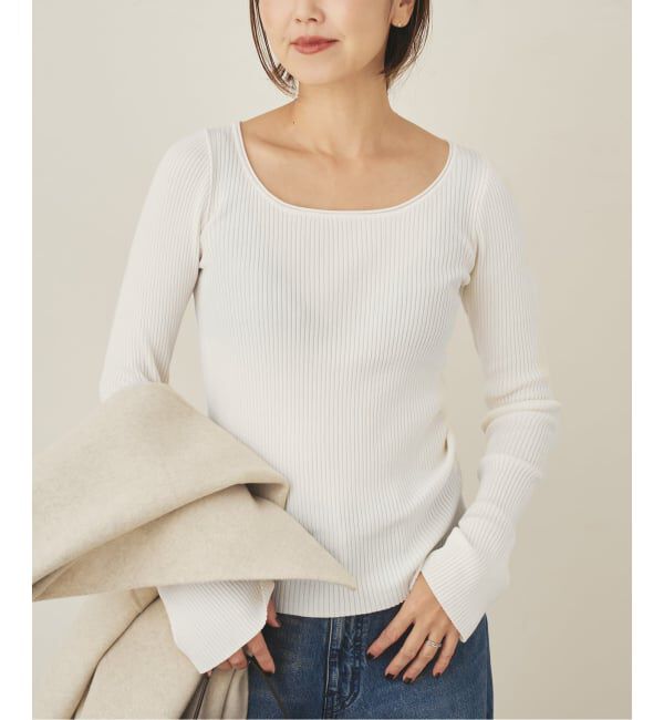 Plage「easy care wide rib プルオーバー」|ニット・セーター|