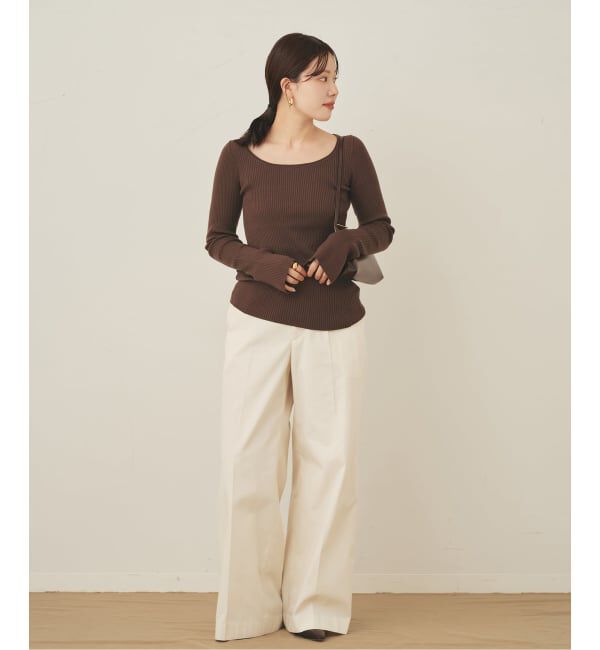 Plage「easy care wide rib プルオーバー」|ニット・セーター|