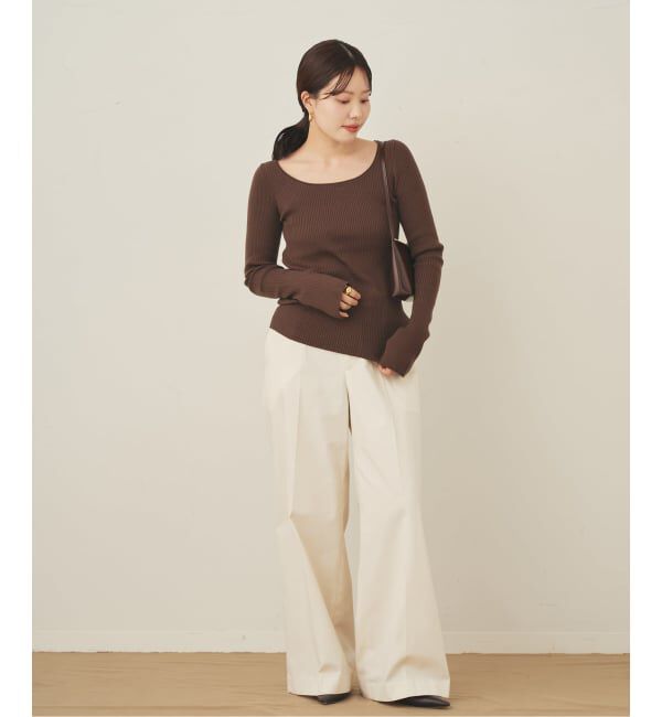 Plage「easy care wide rib プルオーバー」|ニット・セーター|