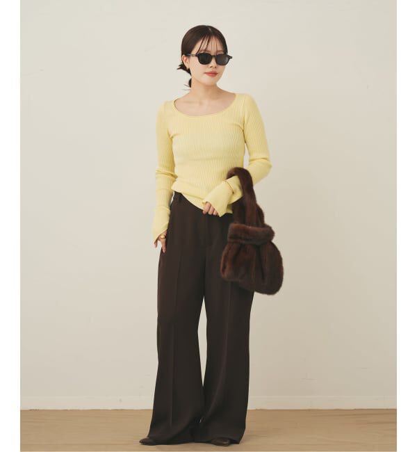 Plage「easy care wide rib プルオーバー」|ニット・セーター|