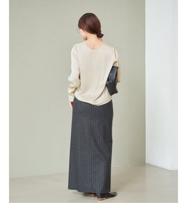 Plage「R&rsquo;IAM サテンロンT ブラウス」|シャツ・ブラウス|